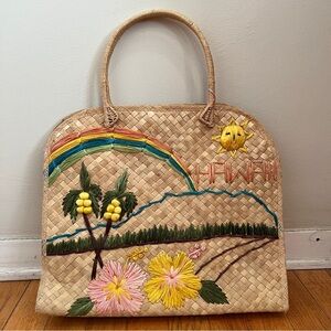 Vintage Handmade Hawaii Basketweave Handbag